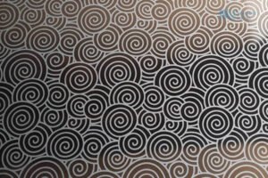 Etched stainless steel plate
