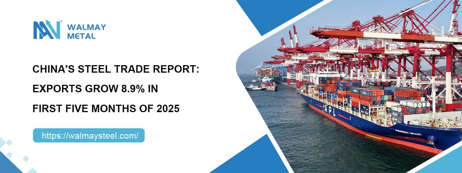 China's Steel Trade Report Exports Grow 8.9% in First Five Months of 2025