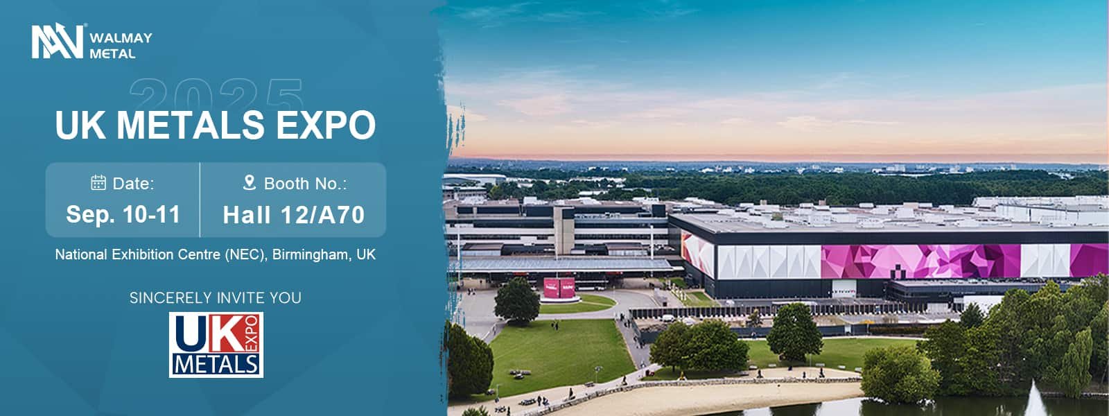 Walmay Steel to Exhibit at UK METALS EXPO 2025